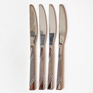 Set 4 Cambridge Stainless Maren Frost Dinner Knives 2 Sets Available